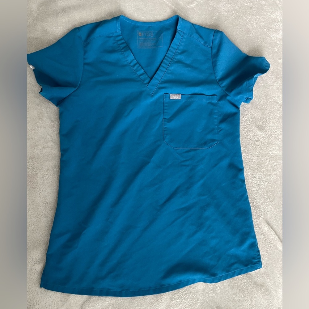 Figs Alps Blue Catarina Scrub Top